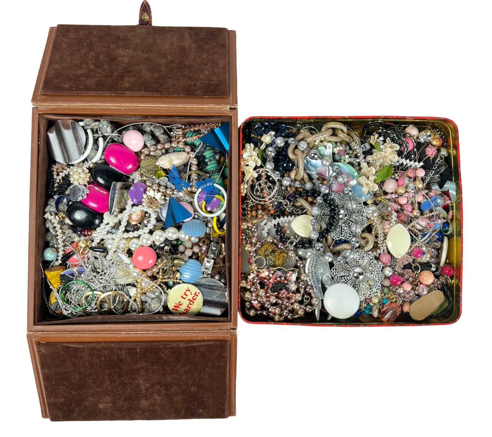 2 Vintage Boxes full of Unsearched Costume Jewelry (1 of 4)