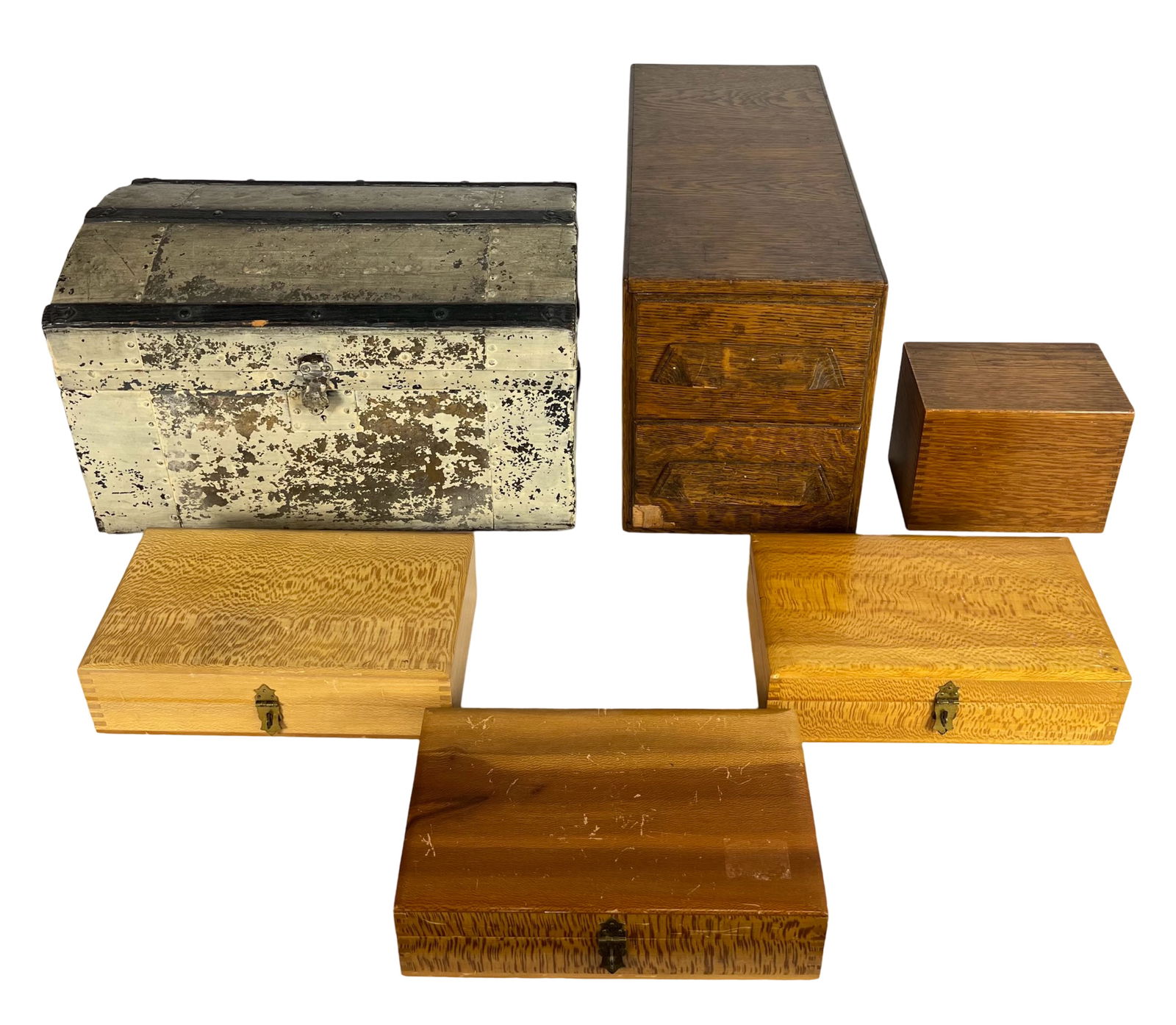 Vintage Wooden Keepsake / File Boxes & Chest (1 of 3)