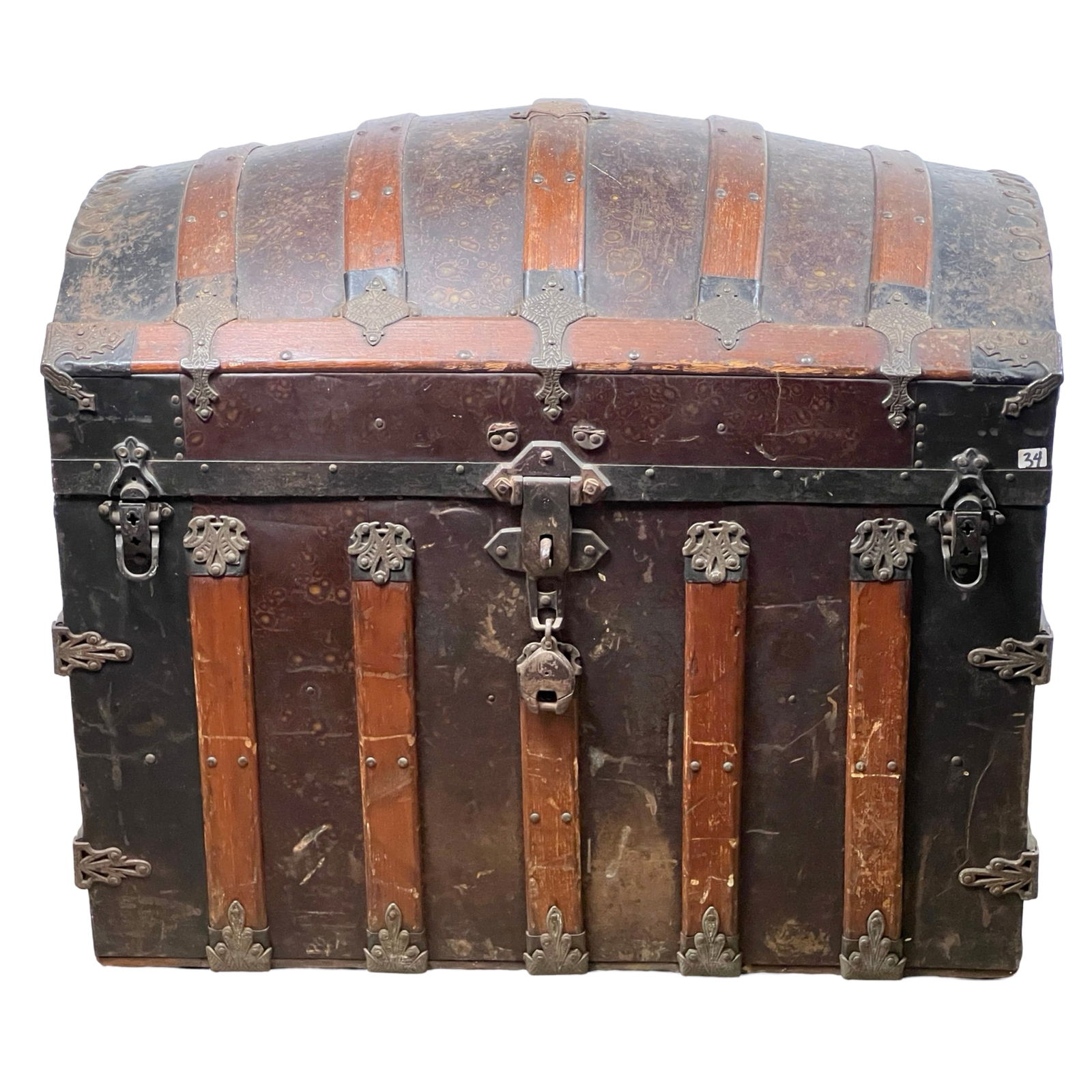 Victorian Antique Dome Top Steamer Trunk (1 of 5)