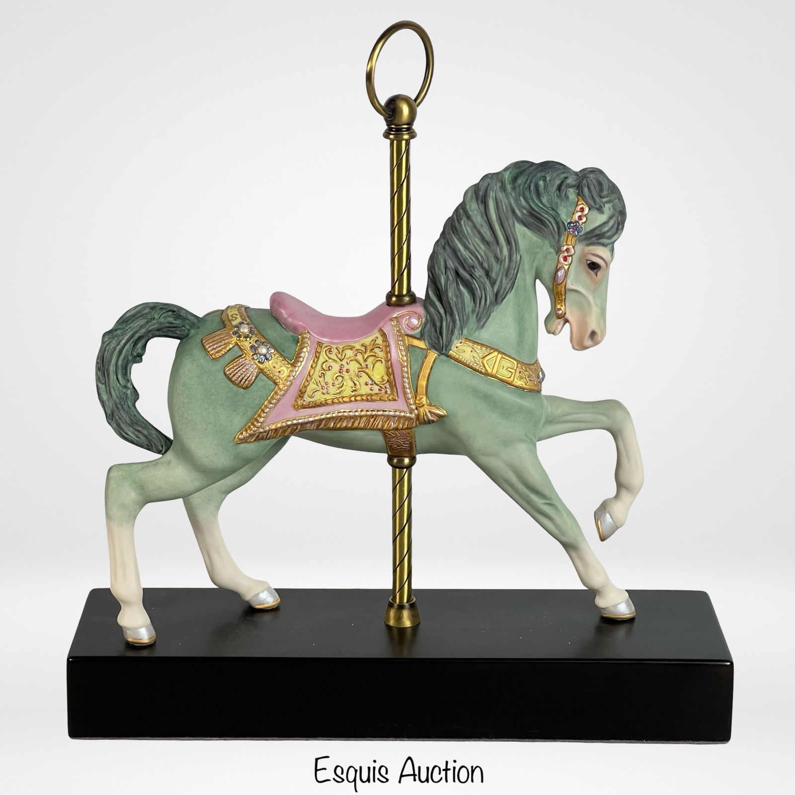 Cybis LE Carousel Horse Bisque Porcelain Figurine: Introducing the exquisite Cybis Carousel Horse Bisque Porcelain Figurine, a limited edition piece that epitomizes the artistry and elegance of Cybis creations. This figurine is number 242 out of an ed