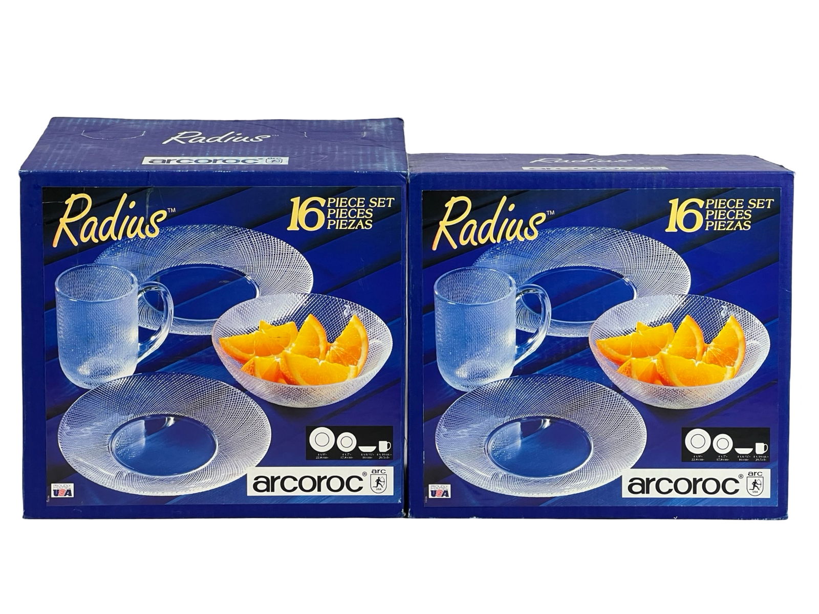 Arcoroc- 2 New 16 pcs Dinner Plate Sets: Arcoroc- 2 New 16 pcs Dinner Plate Sets