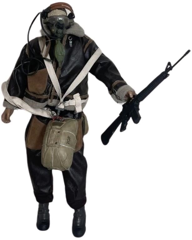 WWII US B-17 8th Air Force Gunner Action Figure: WWII US B-17 8th Air Force Gunner Action Figure by 21st Century Toys Dragon. 1/6 Scale- 12". Good Condition.