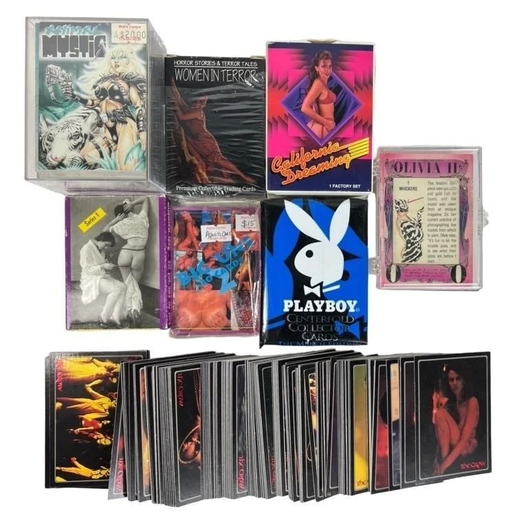 1990's Trading Card Sets Sexy Girls, Playboy, Crow: Frazetta II: The Legend Continues - This set showcases the fantasy artwork of Frank Frazetta, known for his dynamic and dramatic illustrations of mythical and heroic scenes. It features iconic images