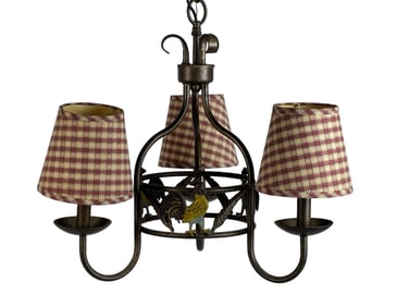 French Country Style Rooster Light Chandelier