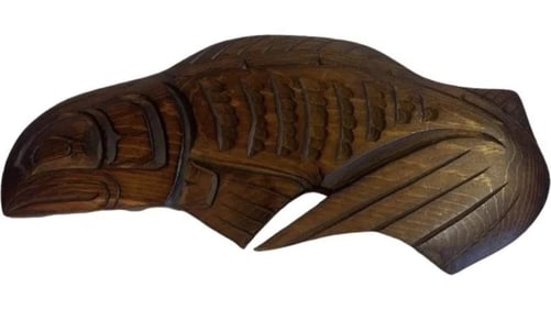 Erroll Ashley Wood Carved Cedar Wood Salmon Fish