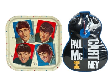 The Beatles 1964 Serving Tray & McCartney Clock