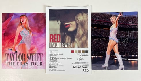 Taylor Swift Signed Photograph w/ Posters