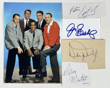 "Rat Pack- Set of 4 Autographes/ Signatures