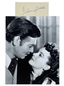 Clark Gable Signature w/ Gone with the Wind Photo