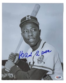 Hank Aaron Autographed/ Signed Photograph