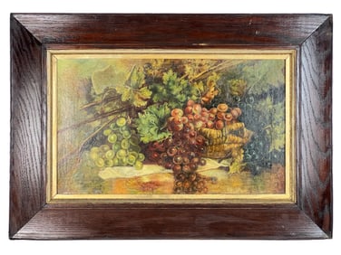 Early 20th C. European School Still Life w/ Grapes