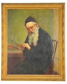 Early 20th C. European School Portrait of a Rabbi