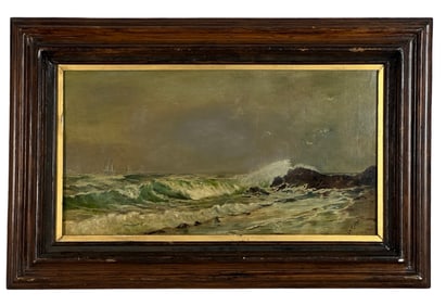 Le Count  19th C. European Seascape Oil Painting