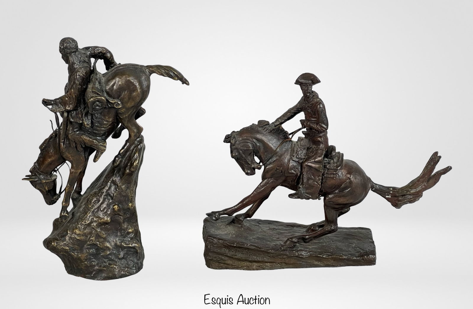 Frederic Remington Bronze Sculptures Franklin Mint (1 of 6)