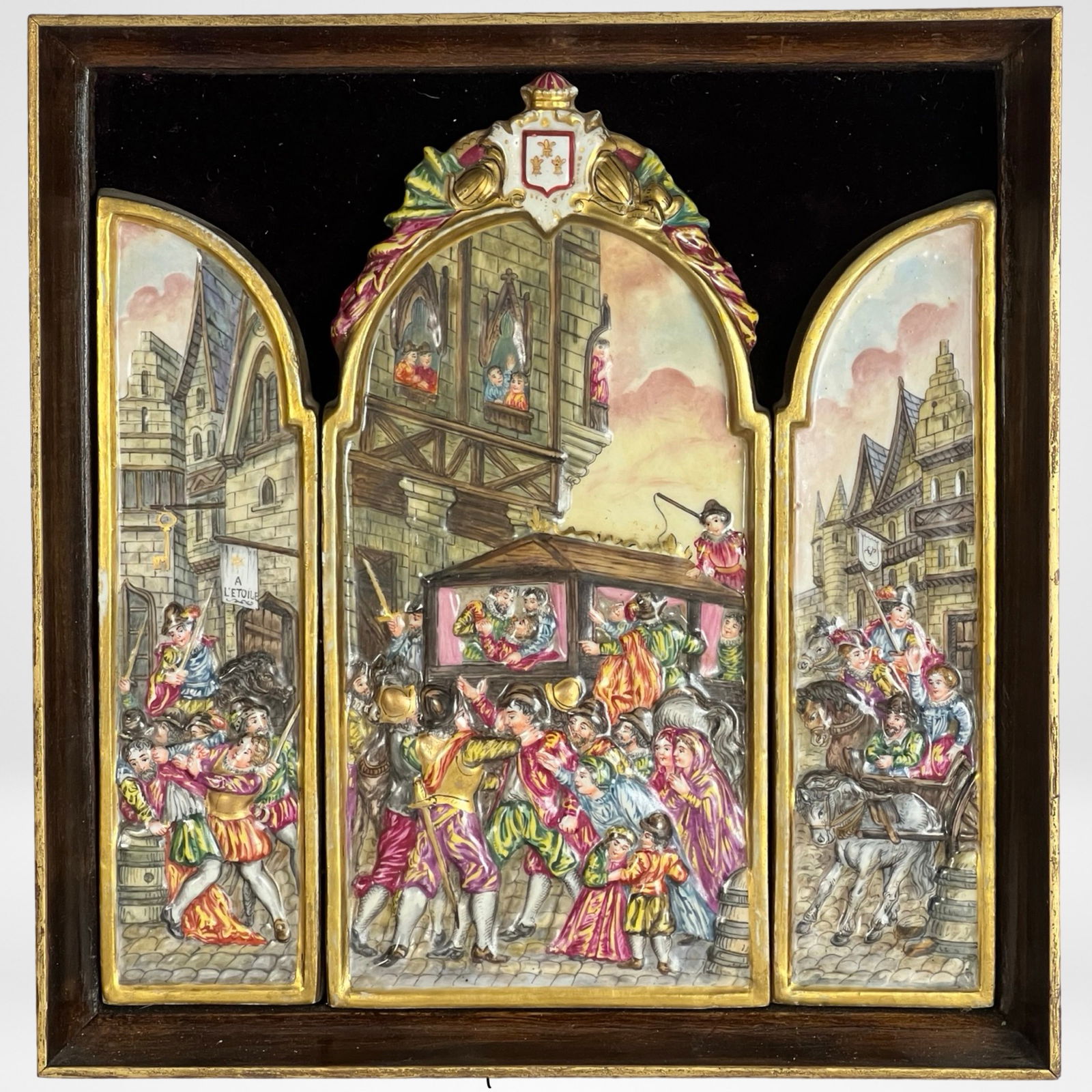 Vintage Capodimonte Italian Porcelain Triptych (1 of 5)