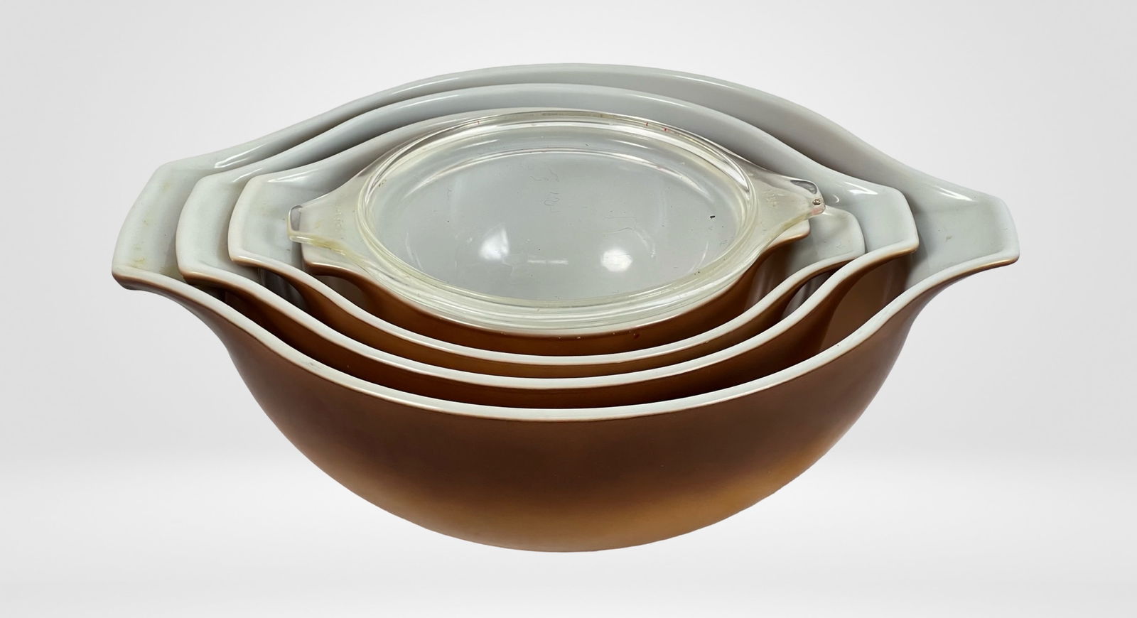 Vintage Brown Cinderella Nesting Mixing Bowl Set (1 of 6)