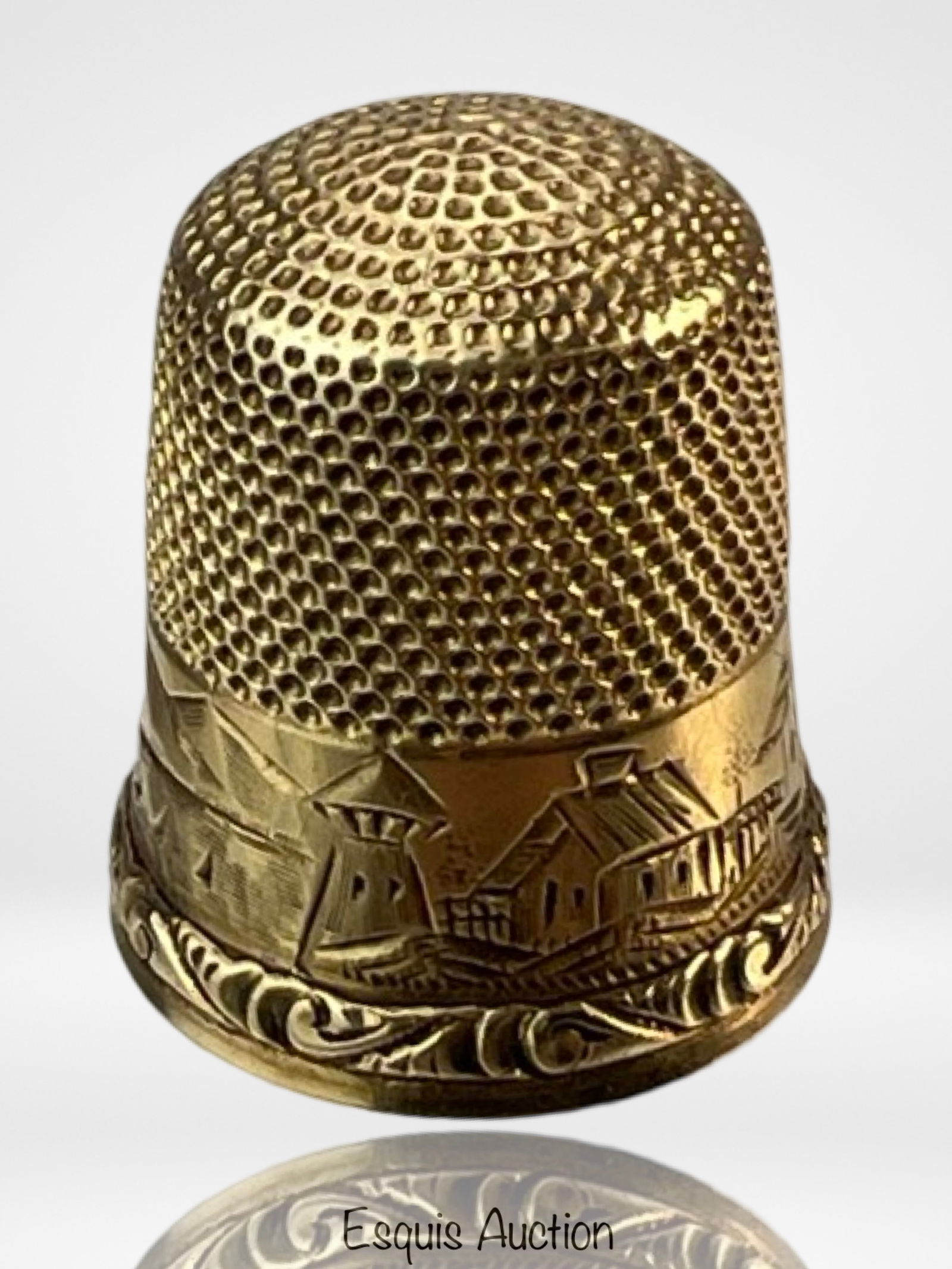 14k Gold Antique Edwardian Thimble (1 of 5)