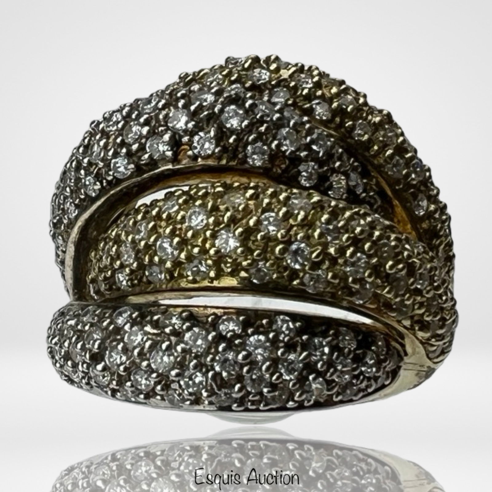 Sonia B. Bitton Sterling Silver 4 Row Pave Ring (1 of 4)
