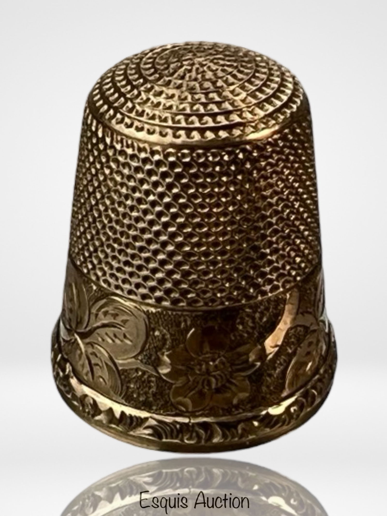 14k Gold Antique Edwardian Sewing Thimble (1 of 4)