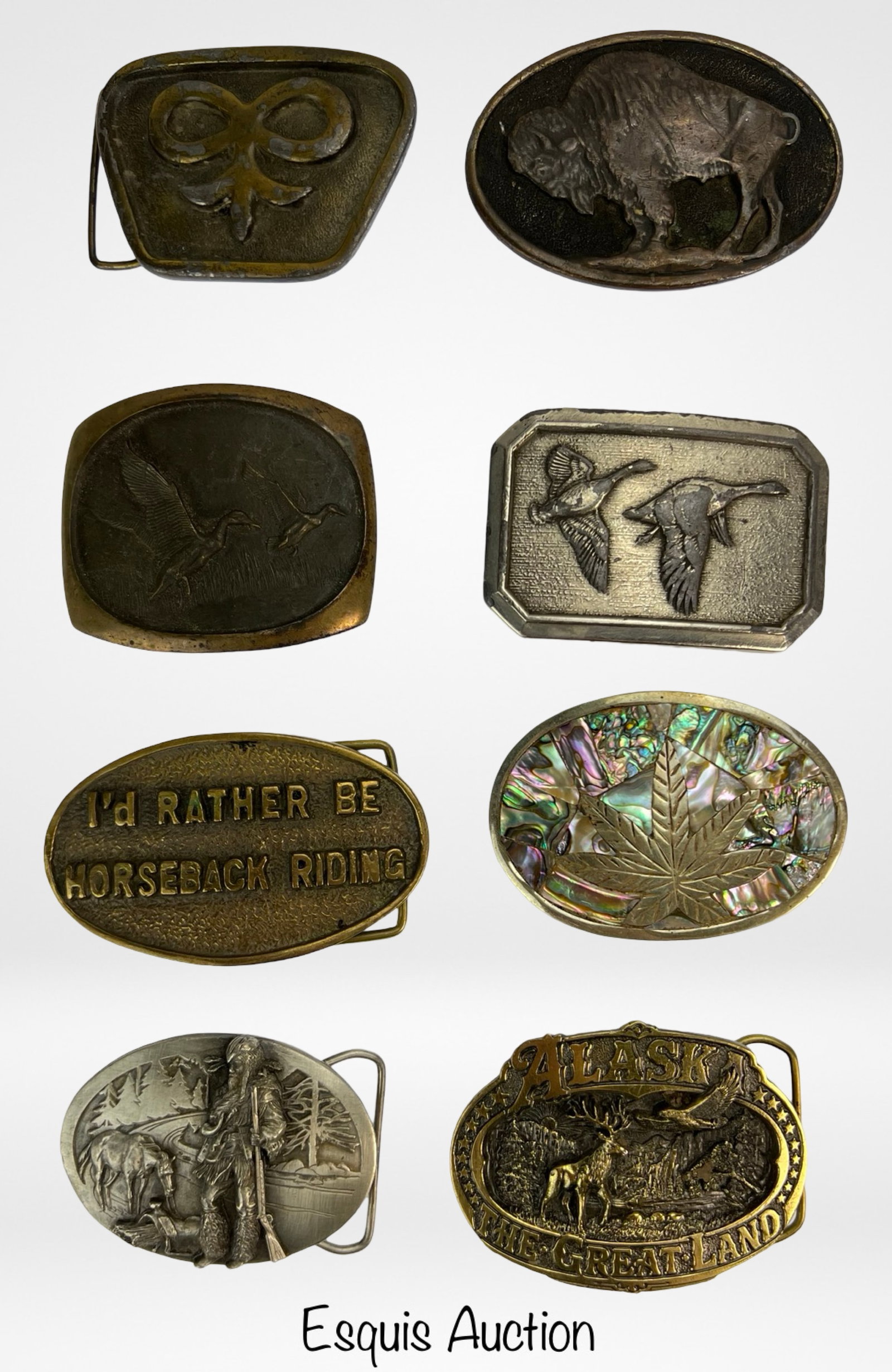 Group of Vintage Belt Buckles: Group of Vintage Belt Buckles