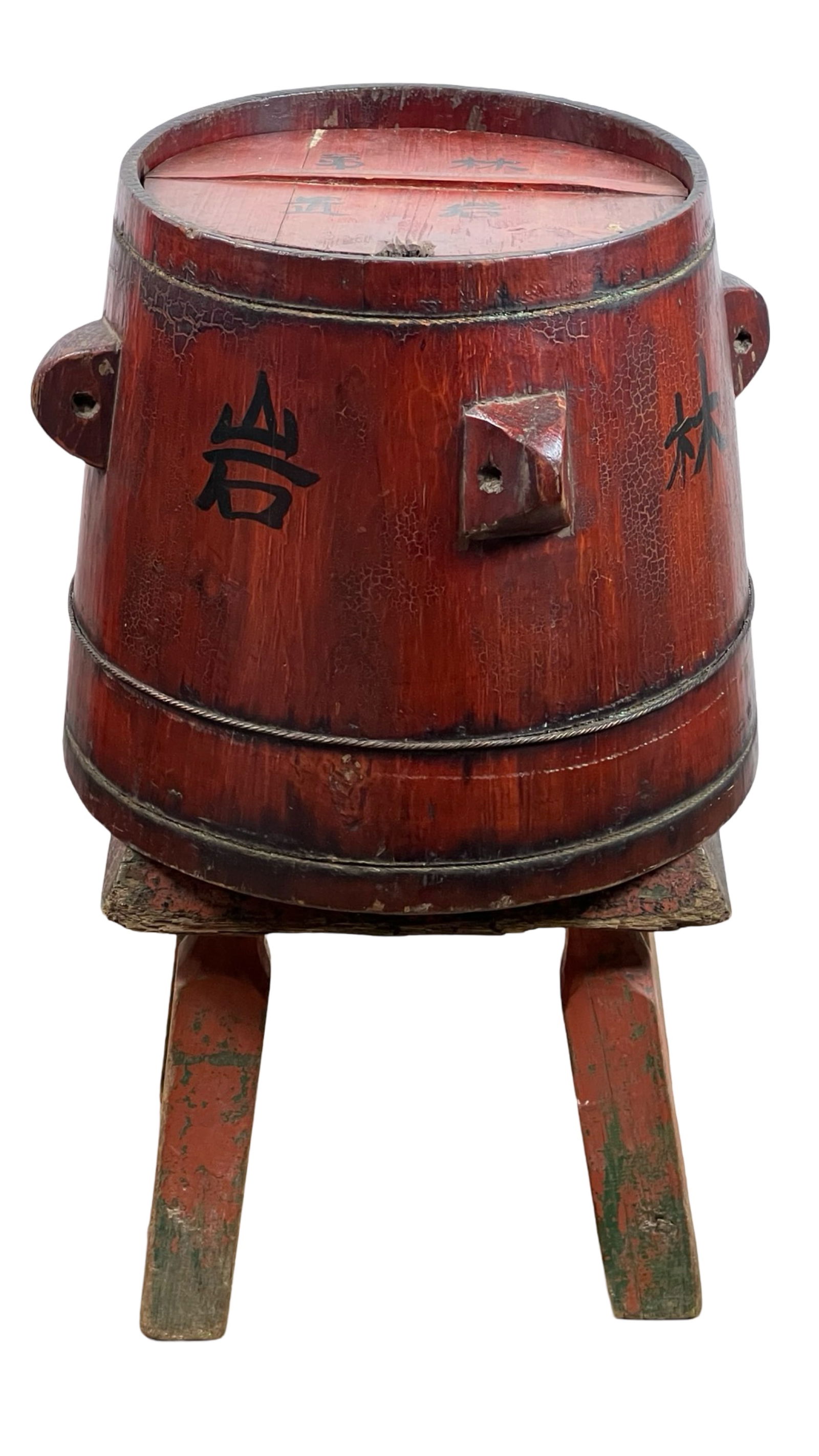 Antique Chinese Wooden Rice/ Water Bucket (1 of 5)
