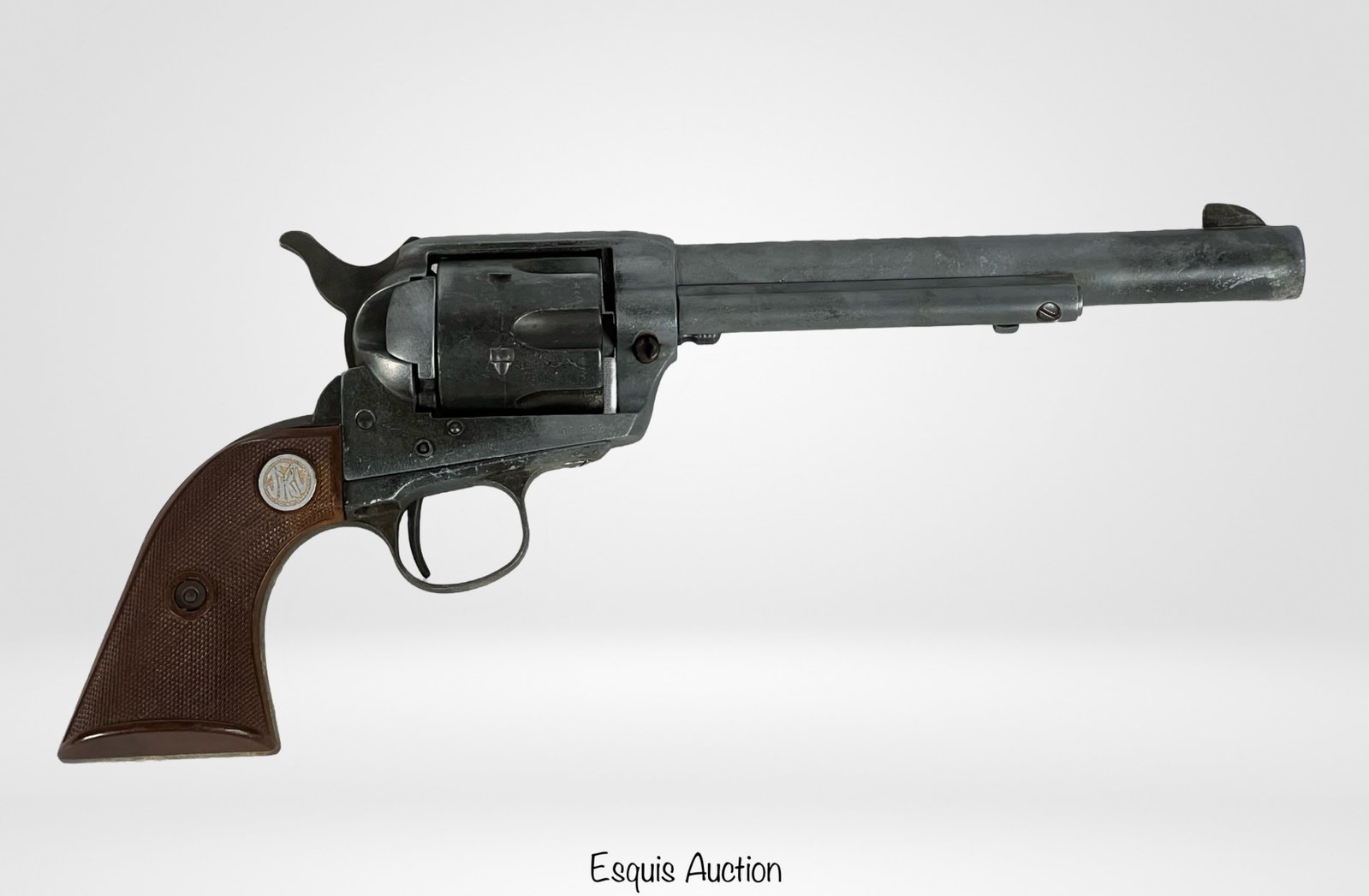 Colt Frontier Six Shooter 44-40 Prop Gun Revolver: Colt Frontier Six Shooter Cal. 44-40 Prop Gun Revolver. Made in 1960's by MGC. Shows some age related wear.