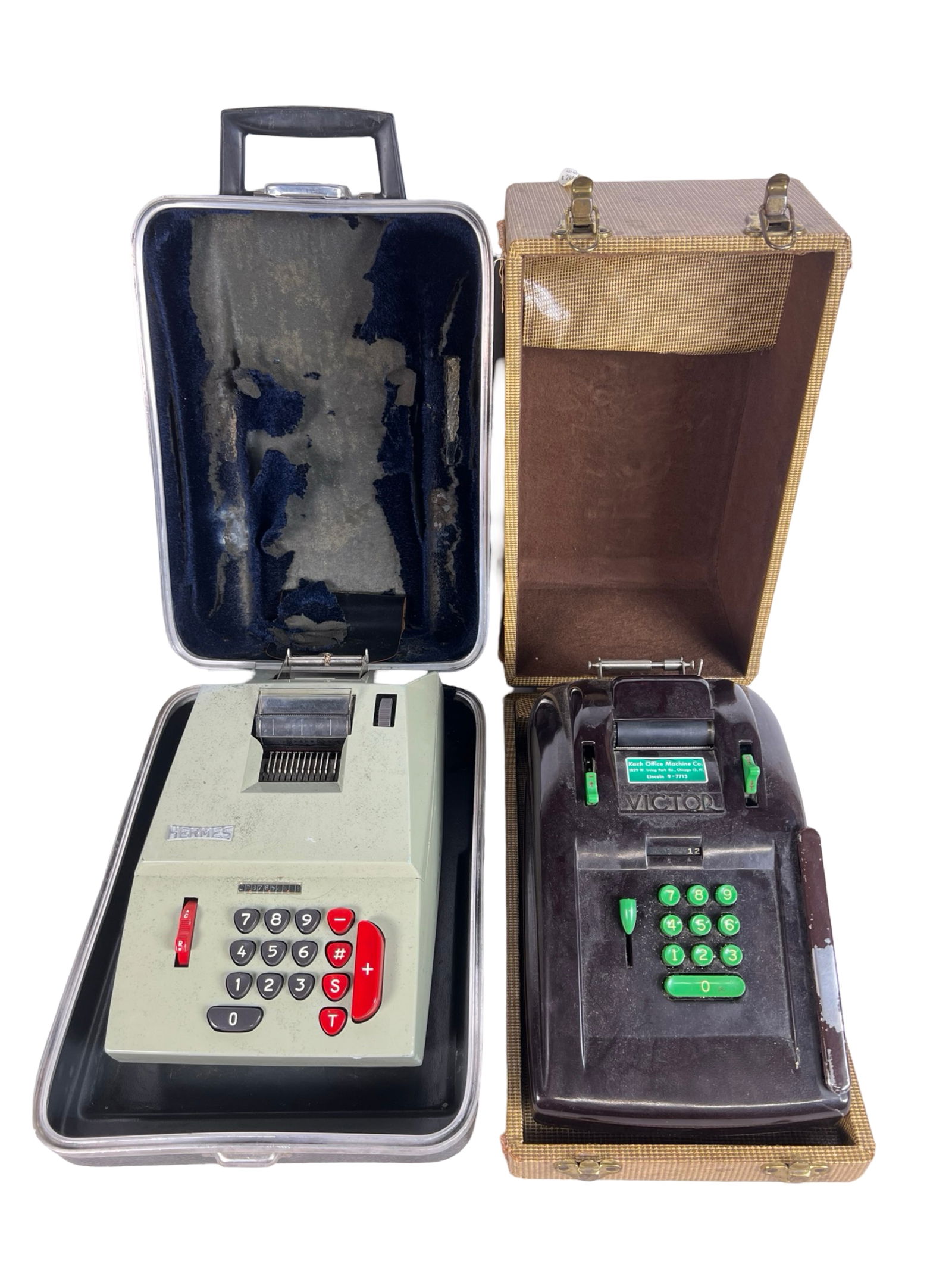 Vintage Hermes & Victor Additing Machines: Vintage Hermes & Victor Additing Machines