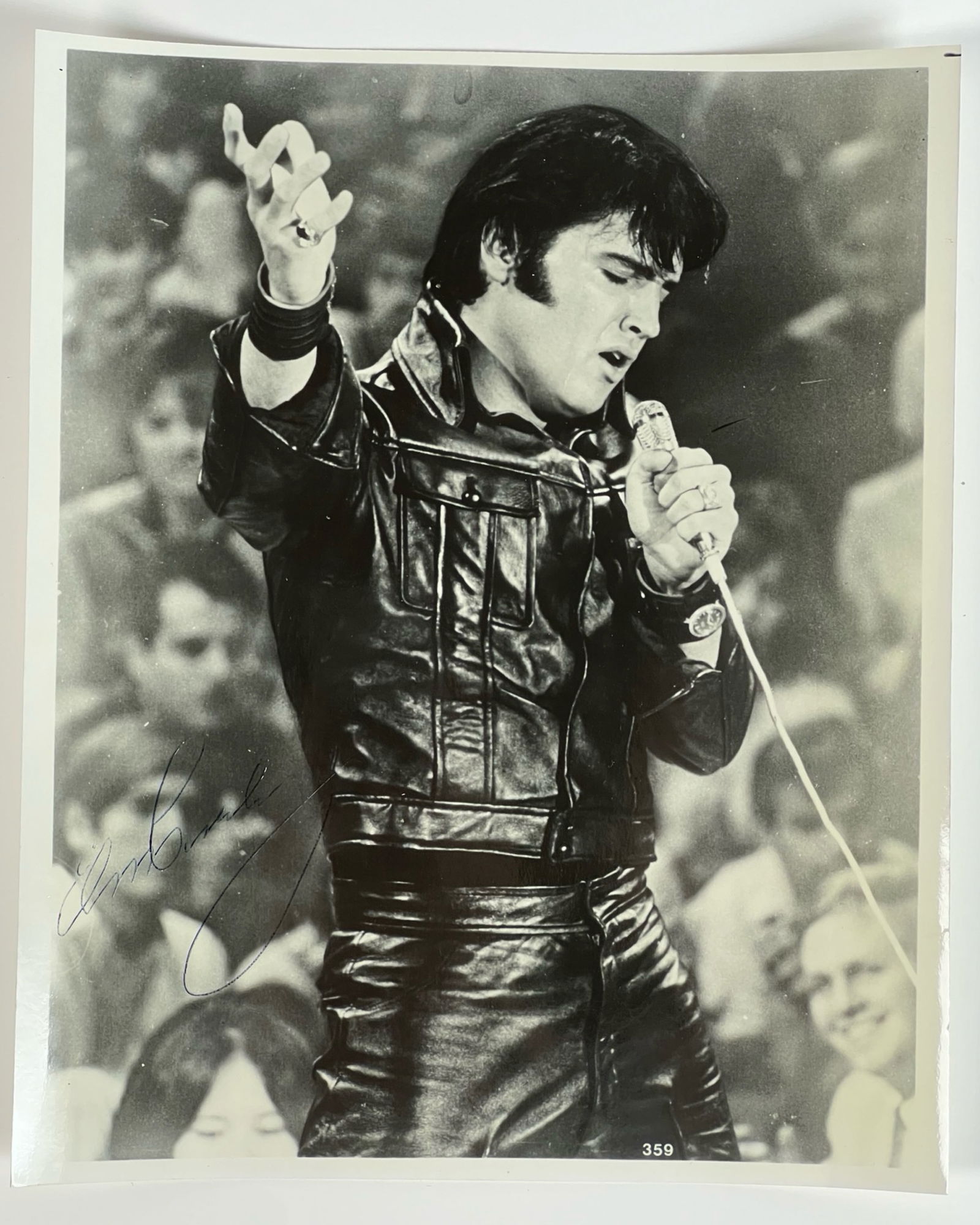 Elvis Presley Autographed Black & White Photograph (1 of 3)