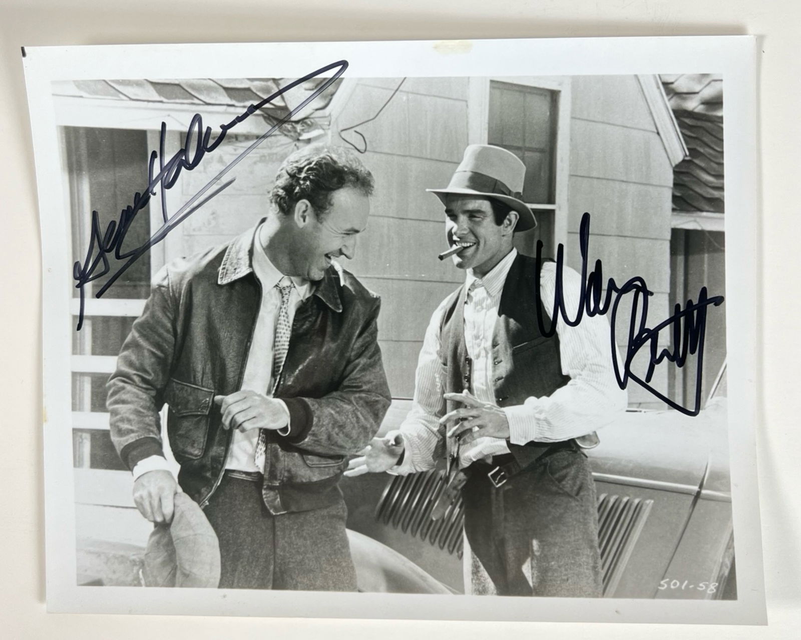 Gene Hackman & Warren Beatty Double Signed Photo (1 of 4)