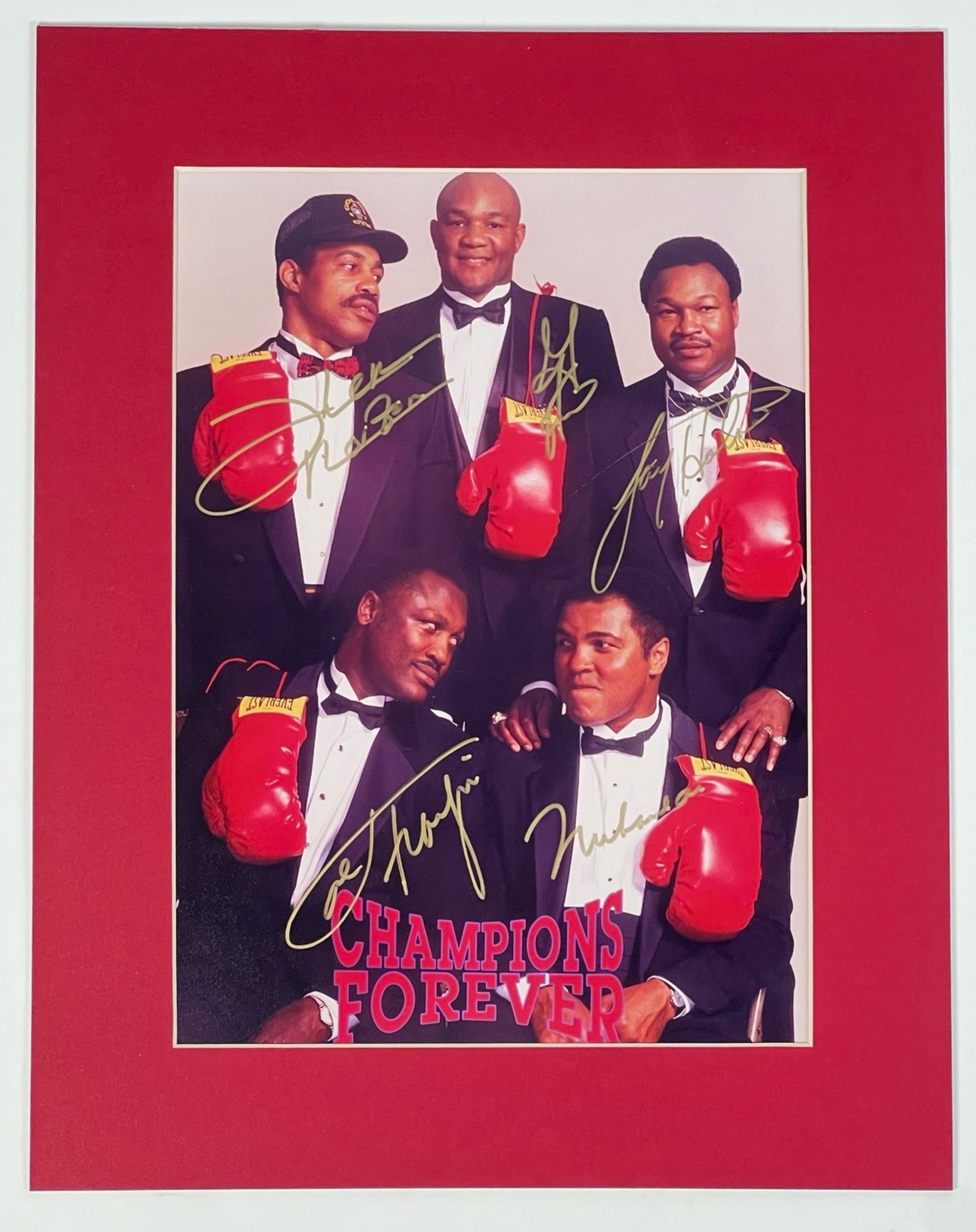 Boxing Legends Signed Photo- Ali, Frazier, Foreman (1 of 3)