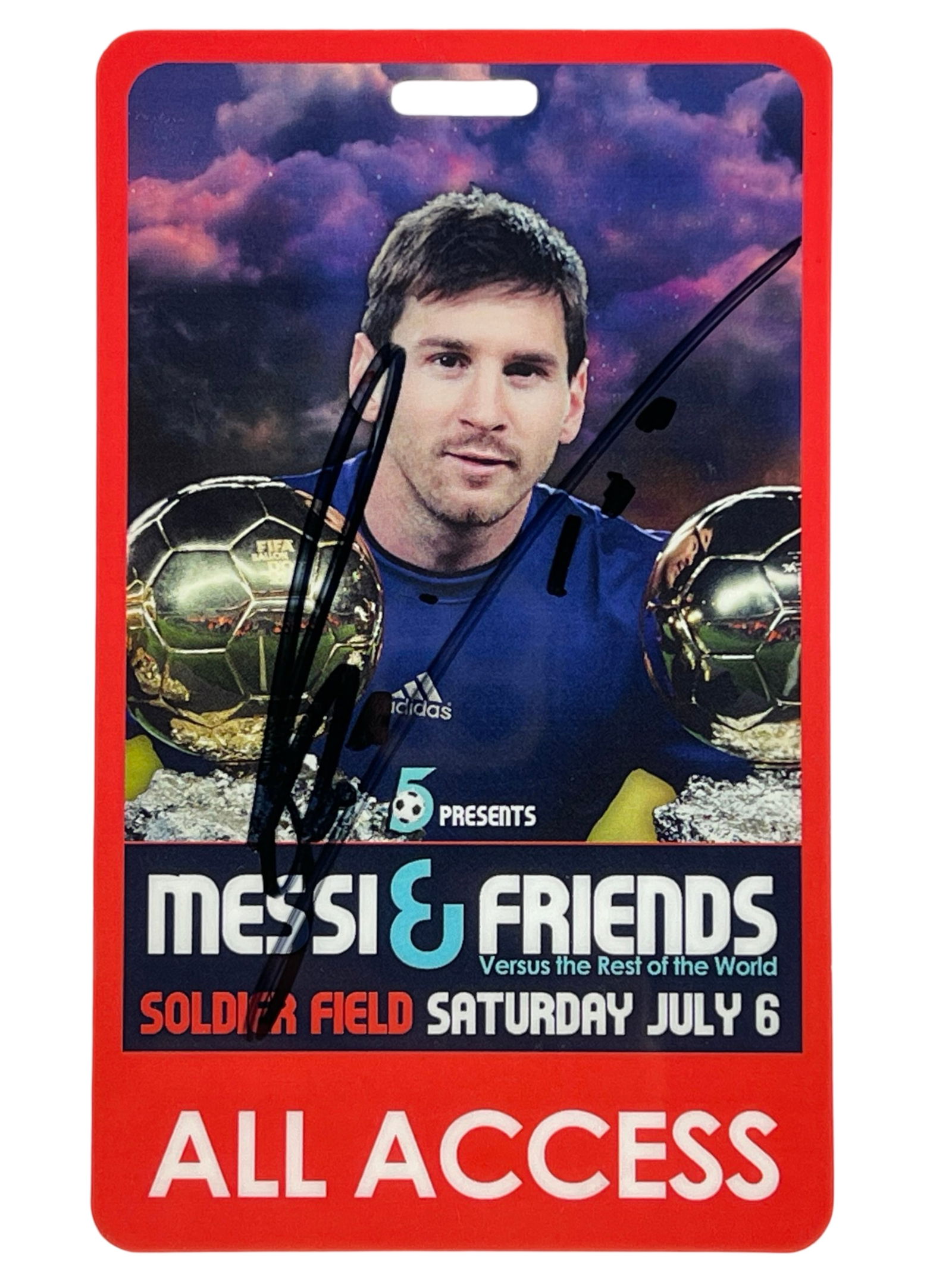 Lionel Messi Autographed Guest Pass (1 of 3)