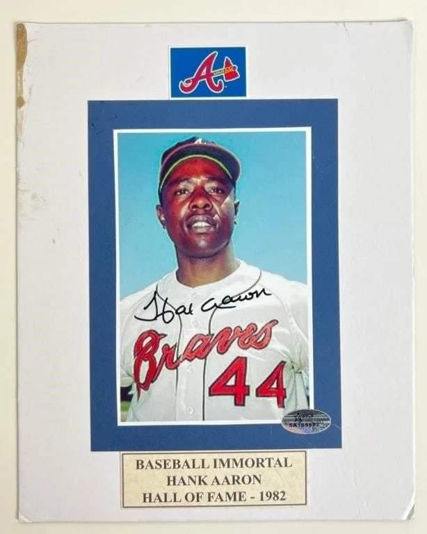 Hank Aaron Autographed/ Signed Photograph (1 of 3)