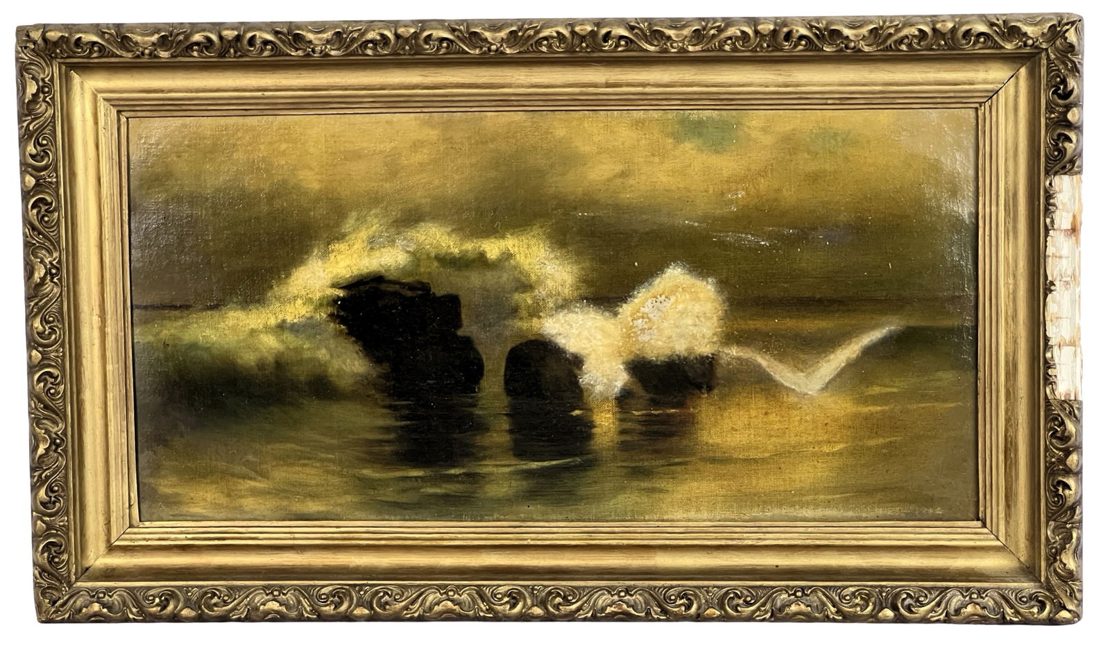 19th C. European Seascape Oil Painting (1 of 4)