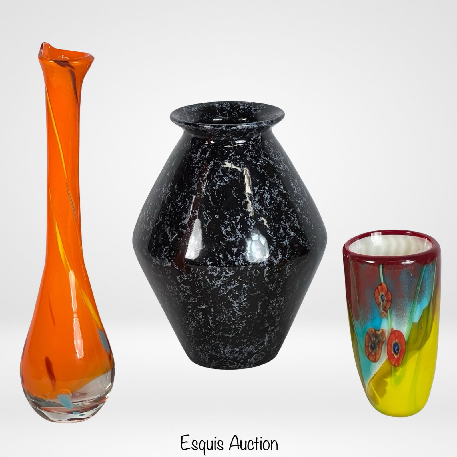 Italian Art Glass & Ceramic Vase Trio (1 of 3)