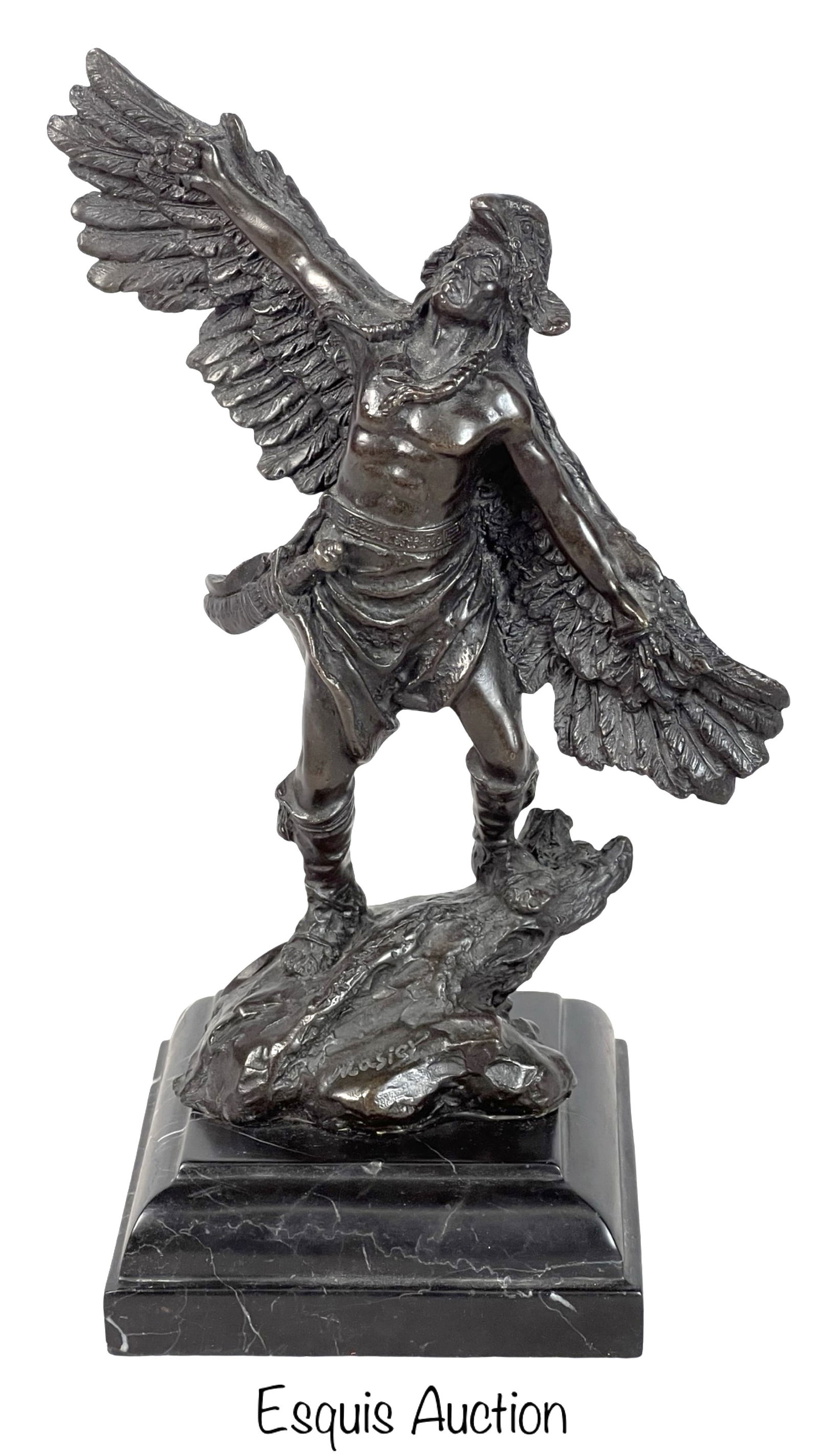Jean Pierre Masier- Eagle Dancer Bronze Sculpture (1 of 5)