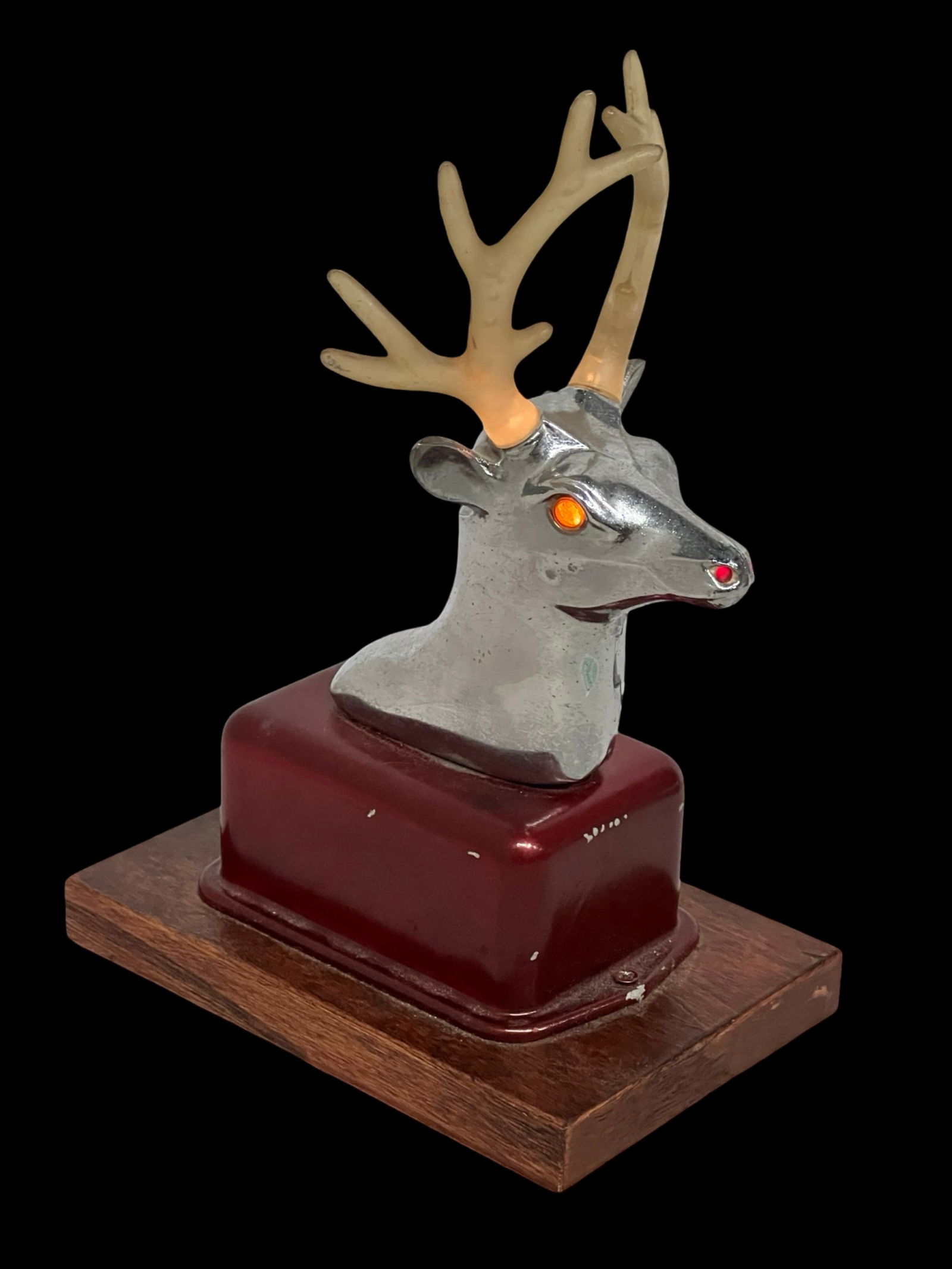 1950's Blackstone Buck Deer Light Up Hood Ornament (1 of 4)