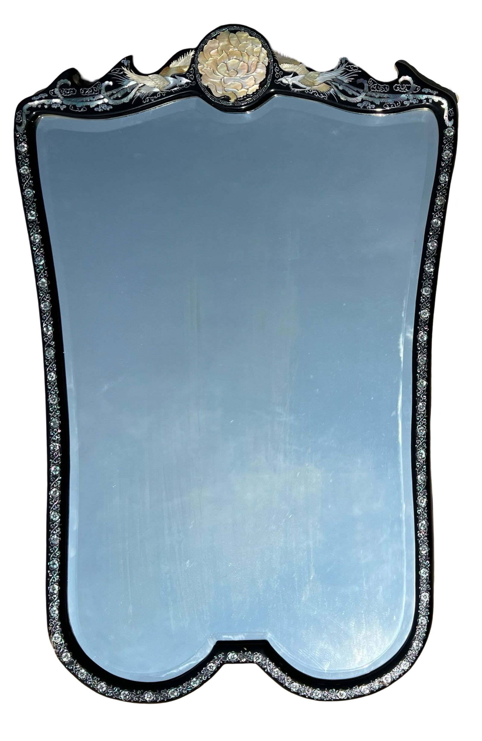 Chinese Mother-of-Pearl Inlaid Lacquered Mirror (1 of 6)