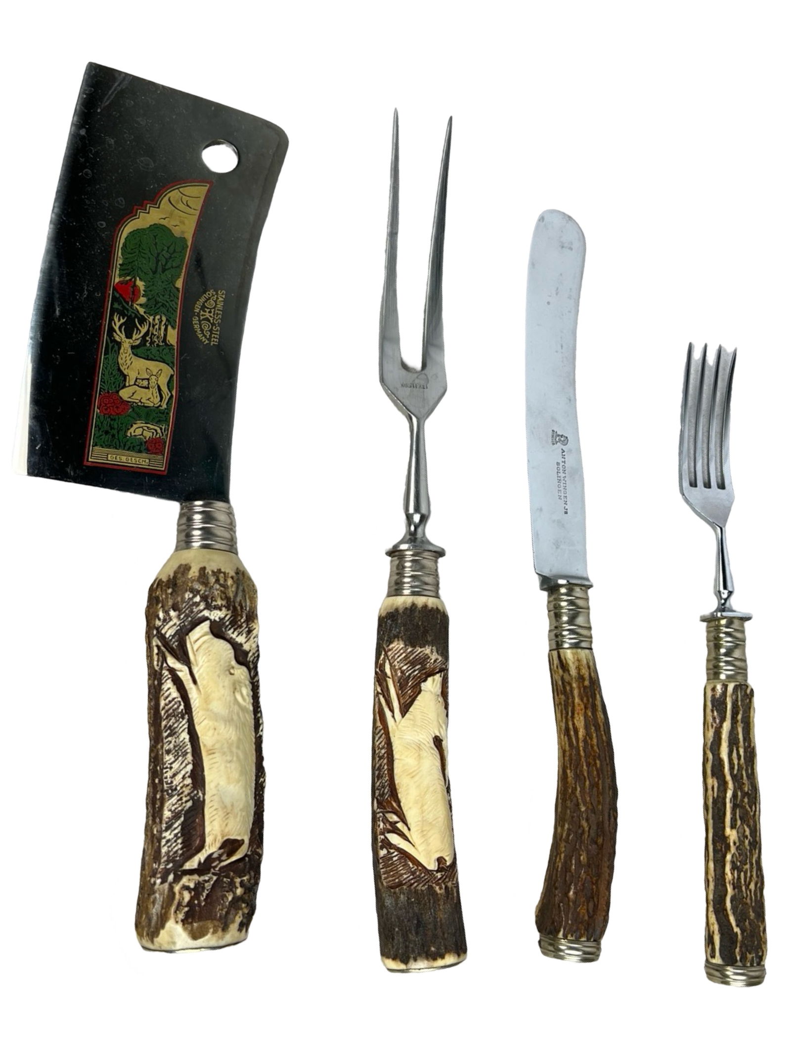 Anton Wingen Jr. Rostfrei Solingen Carving Set (1 of 4)