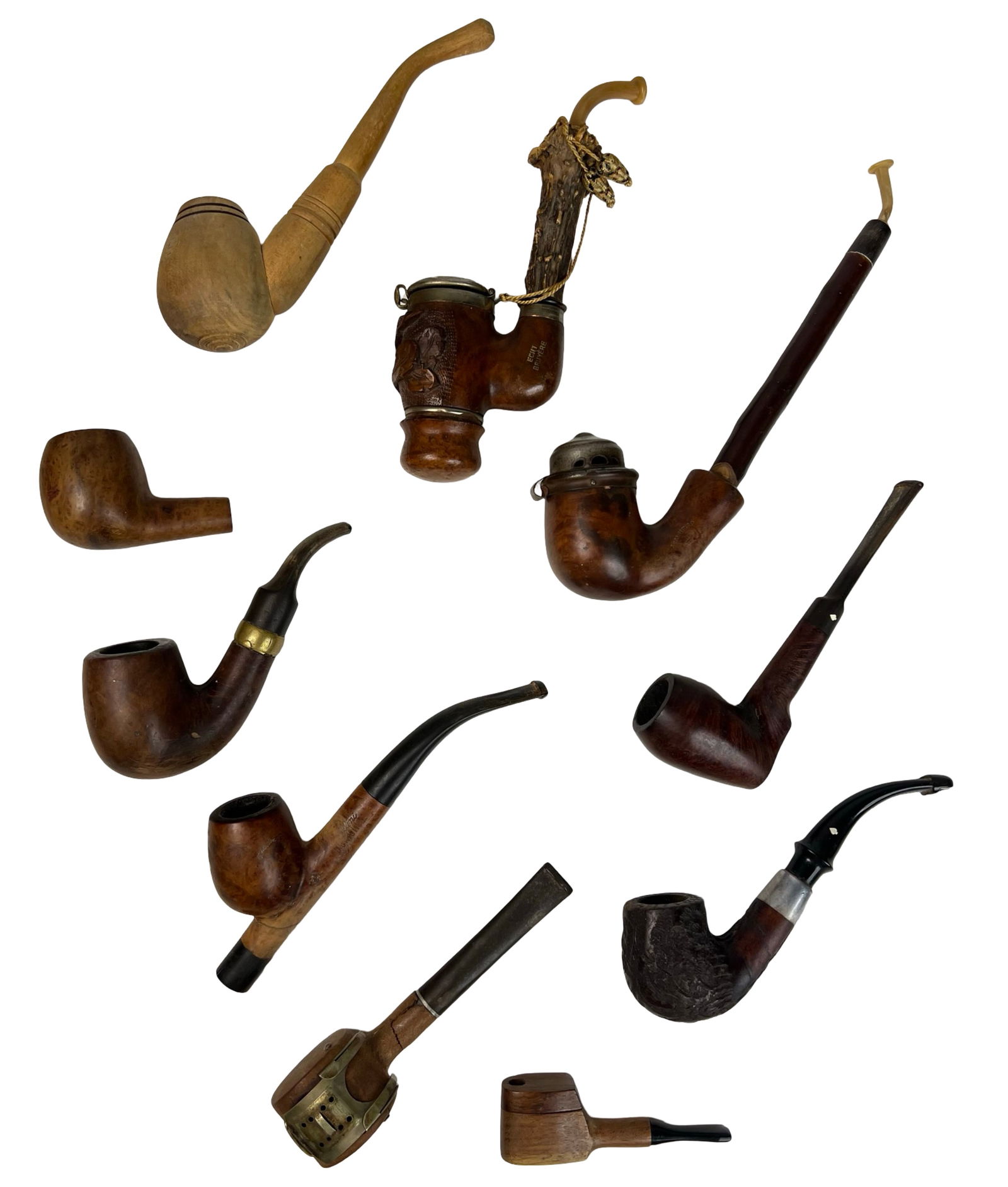 Collection of Vintage Tobacco Smoking Pipes (1 of 9)