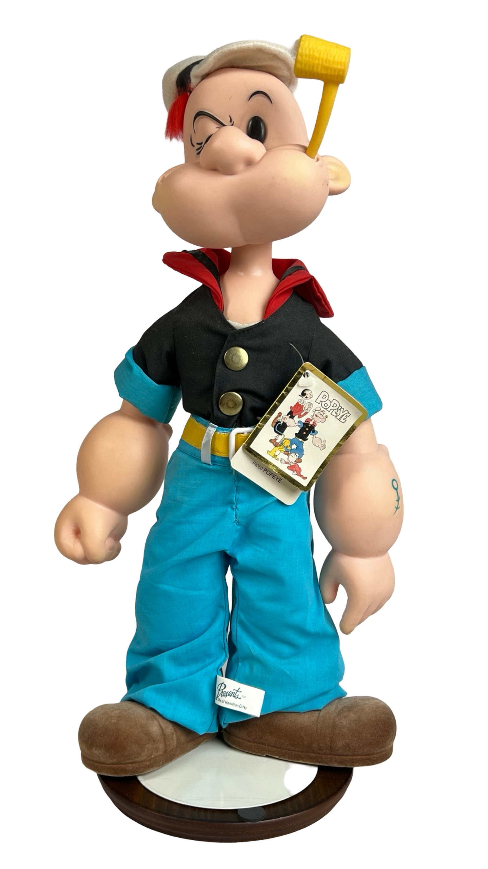 1985 Popeye Plush Doll 18" by Presents: Vintage 1985 Popeye Plush Doll by Presents. 18" tall. Mint with tags.