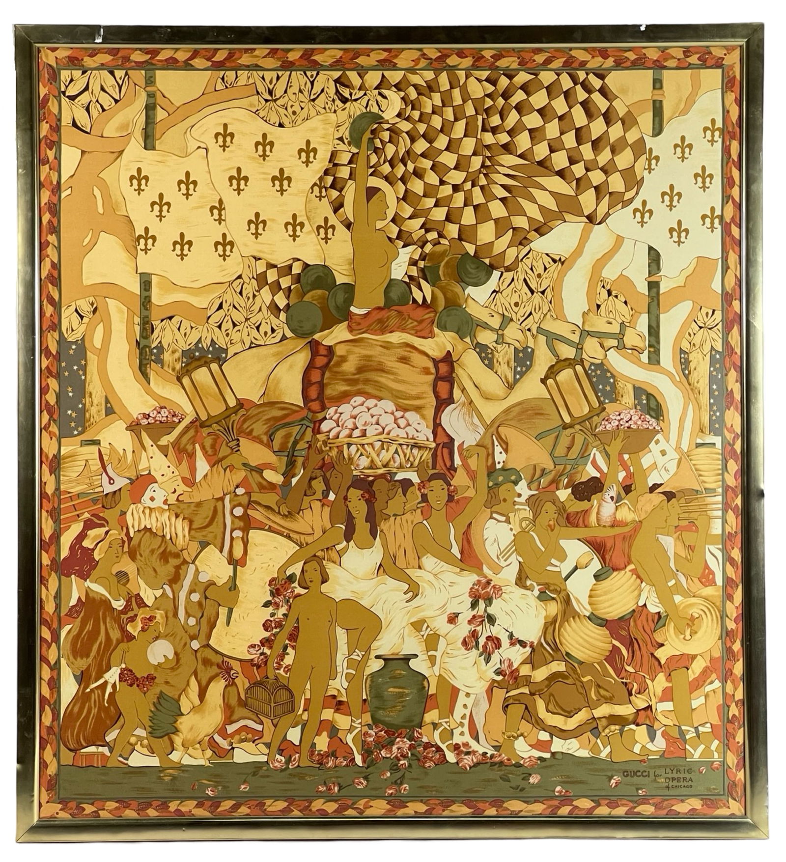Gucci "Lyric Opera of Chicago" Silk Scarf (1 of 6)