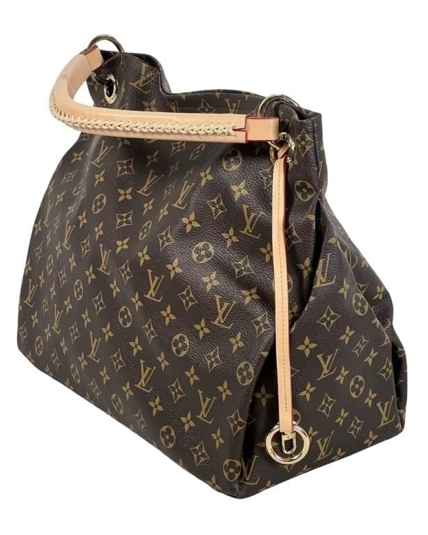 Lady's Monogram Canvas Tote Bag/ Handbag (1 of 6)