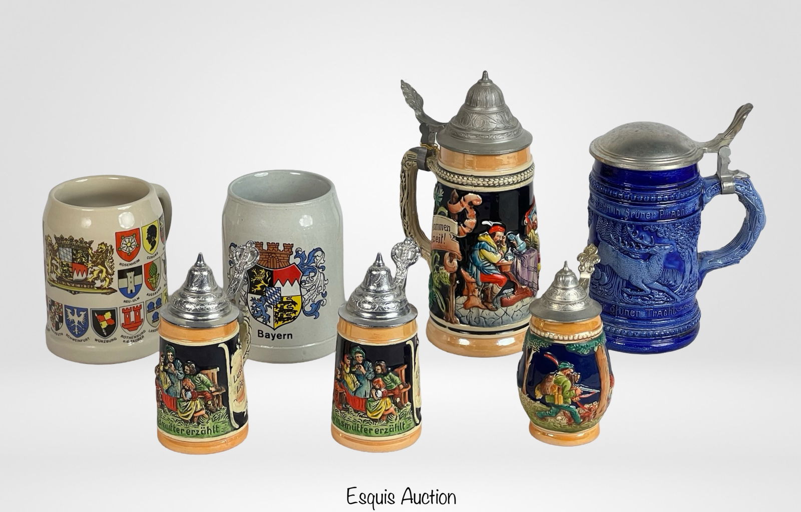 Group of Vintage German Beer Steins (1 of 9)