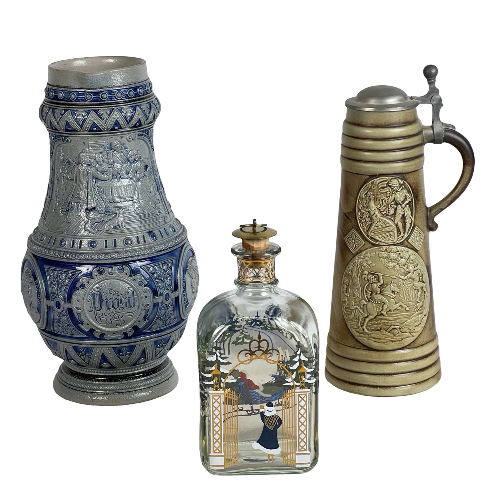 German Beer Pitcher, Stein & Holmegaard Bottle (1 of 6)