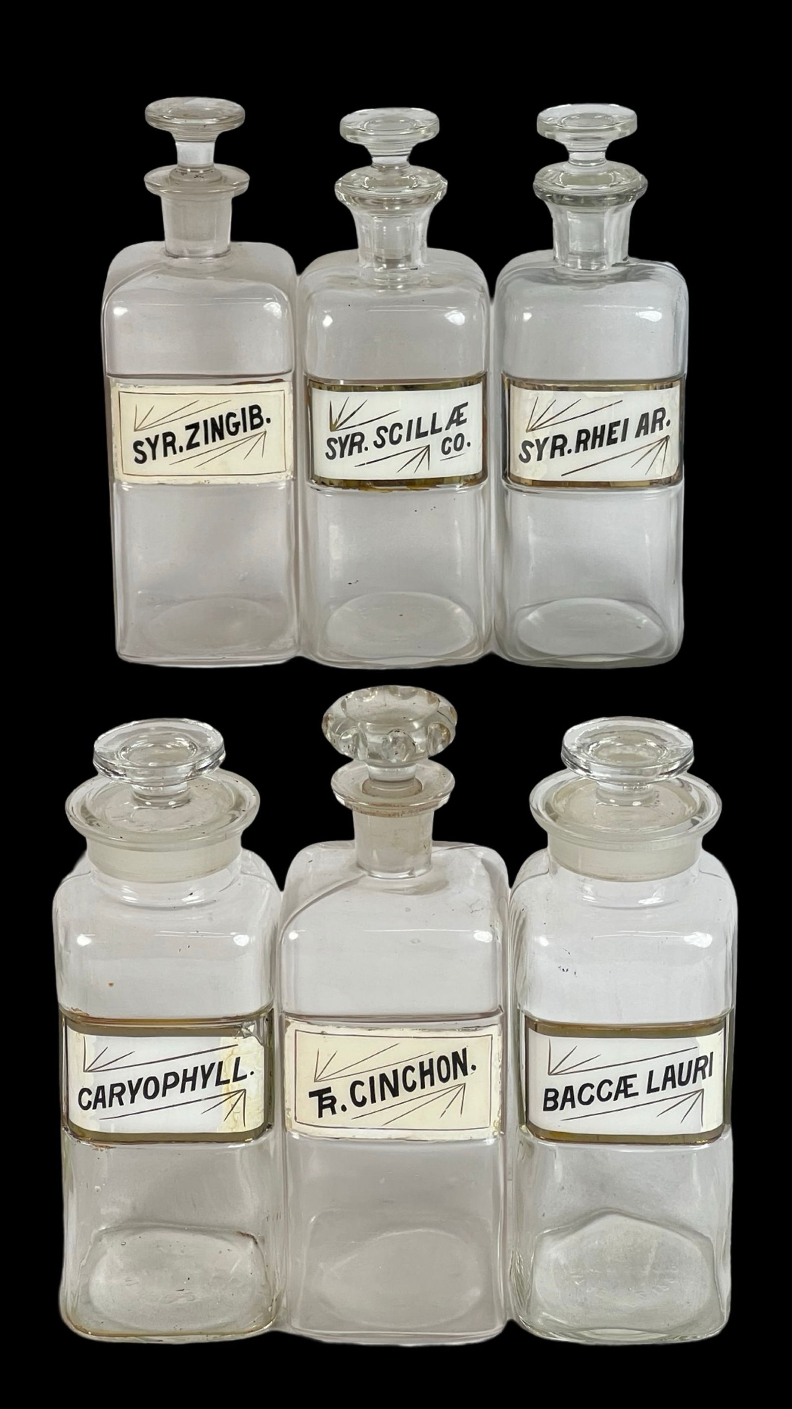 Antique Apothecary Pharmacy Bottles, Late 1800s (1 of 9)