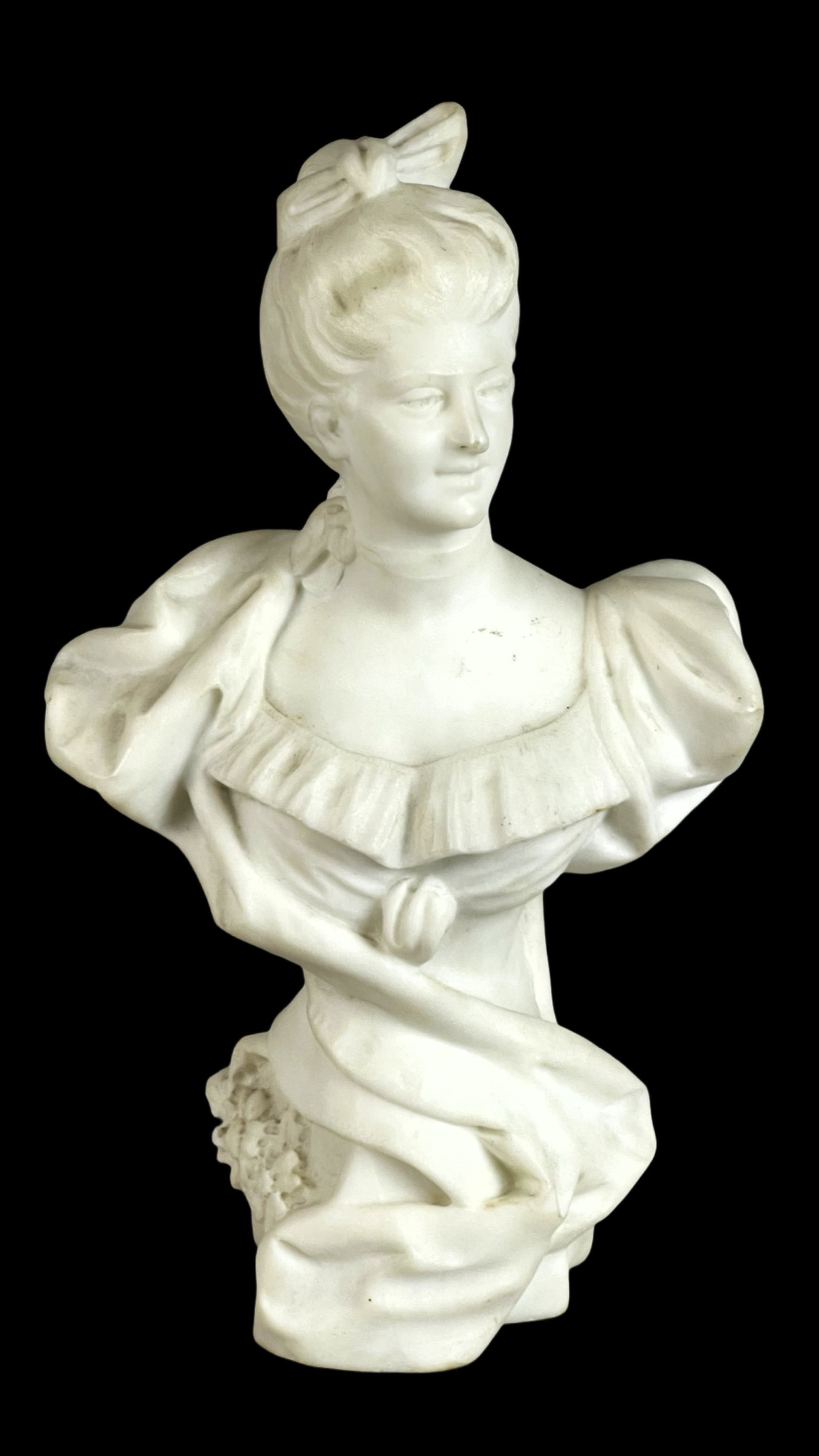 19th C. European School Alabaster Bust of a Lady (1 of 4)