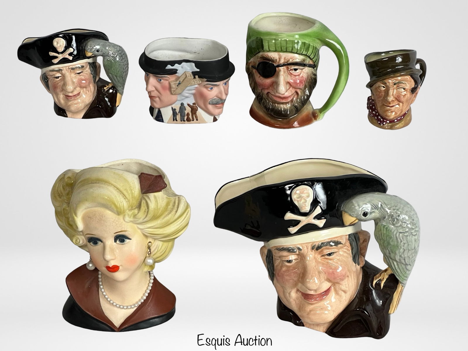 Vintage Character Toby Jugs/Mugs and Head Vase (1 of 7)