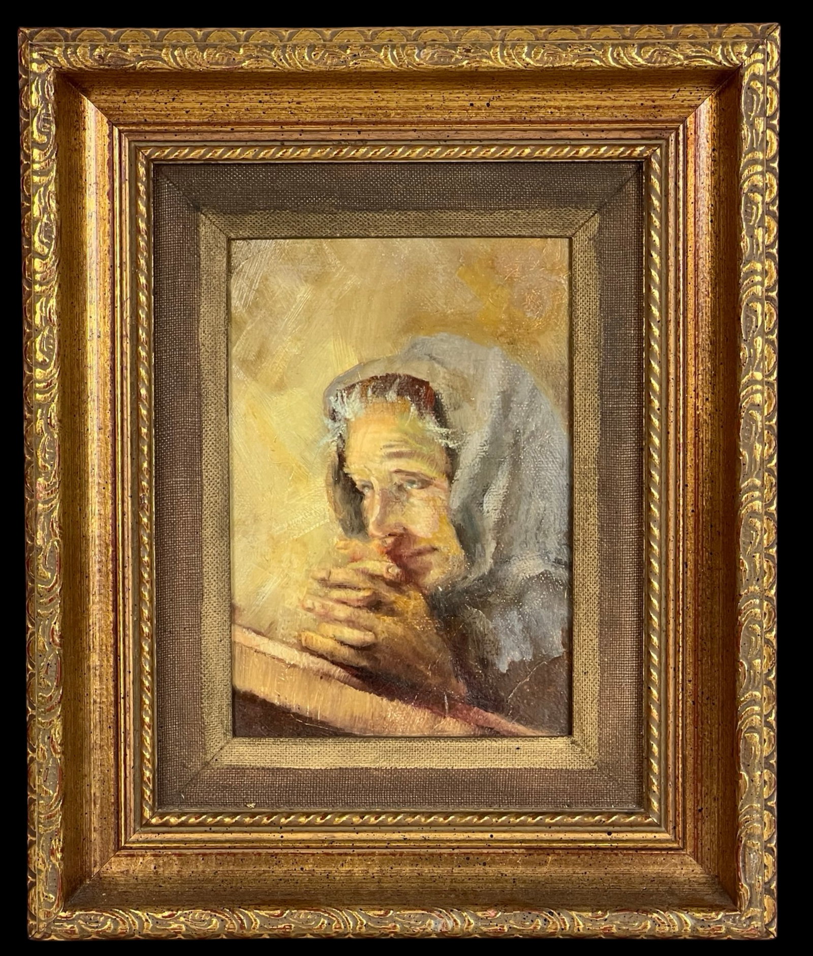 Praying Lady Oil Painting (1 of 2)