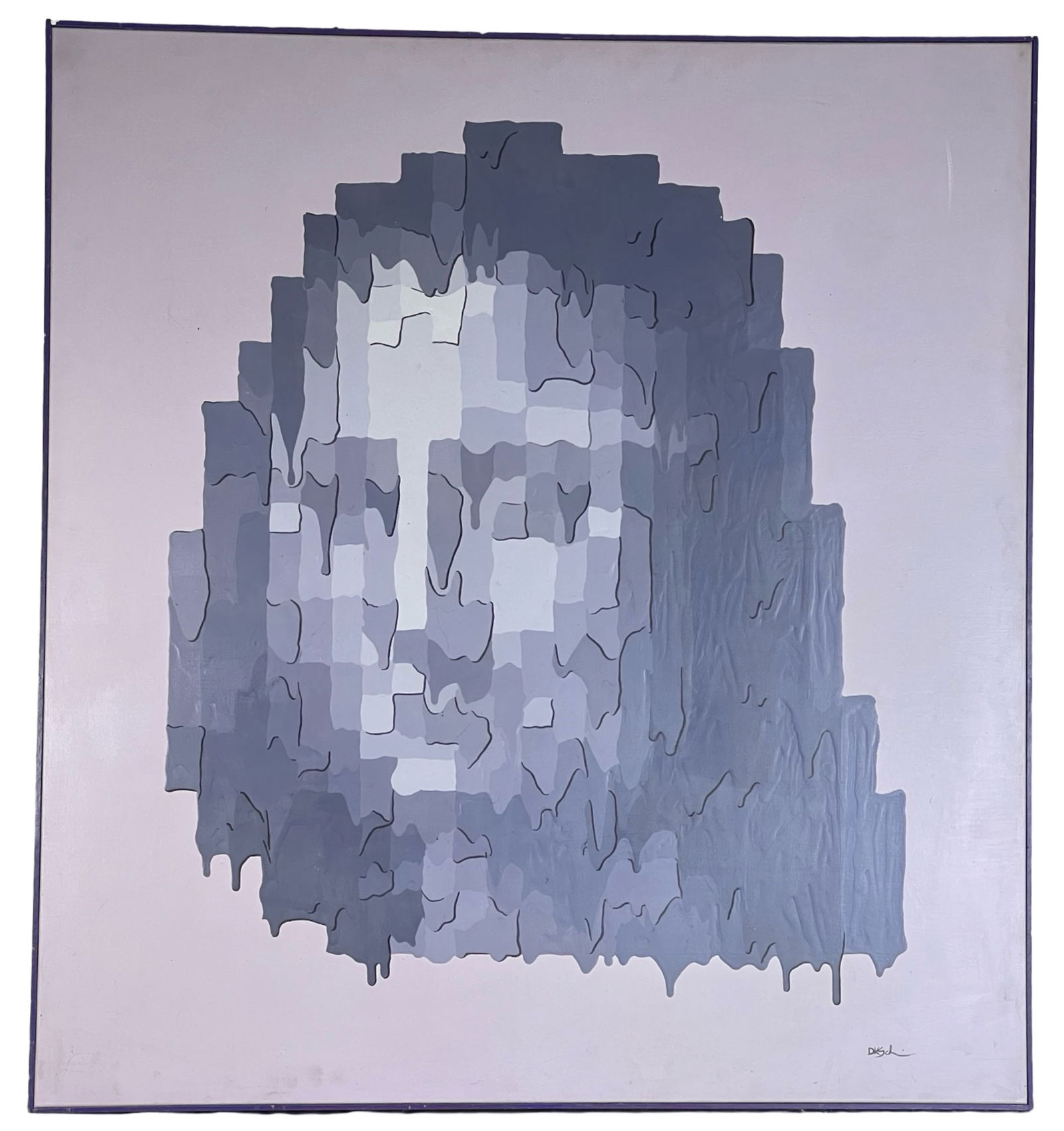 "Mona Lisa" Modernist Portrait Oil Painting (1 of 3)