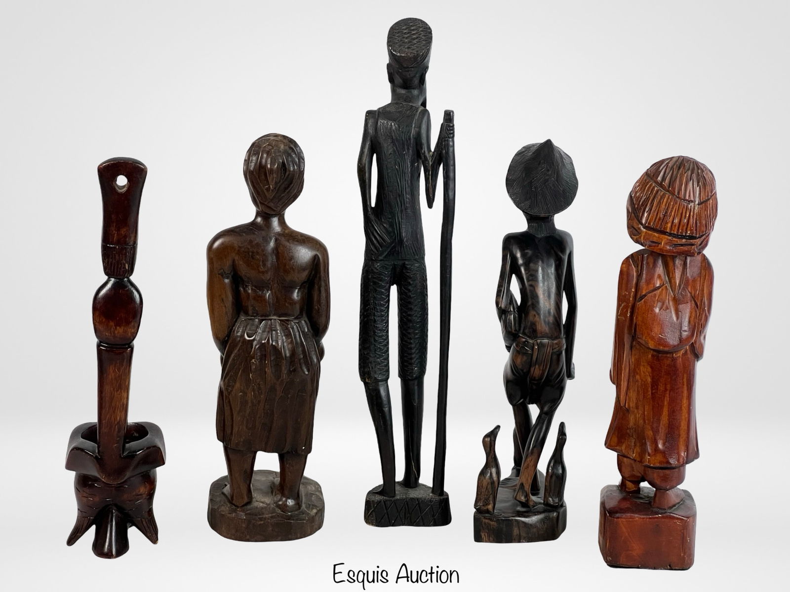 Asian & African Wood Carved Figures (1 of 3)